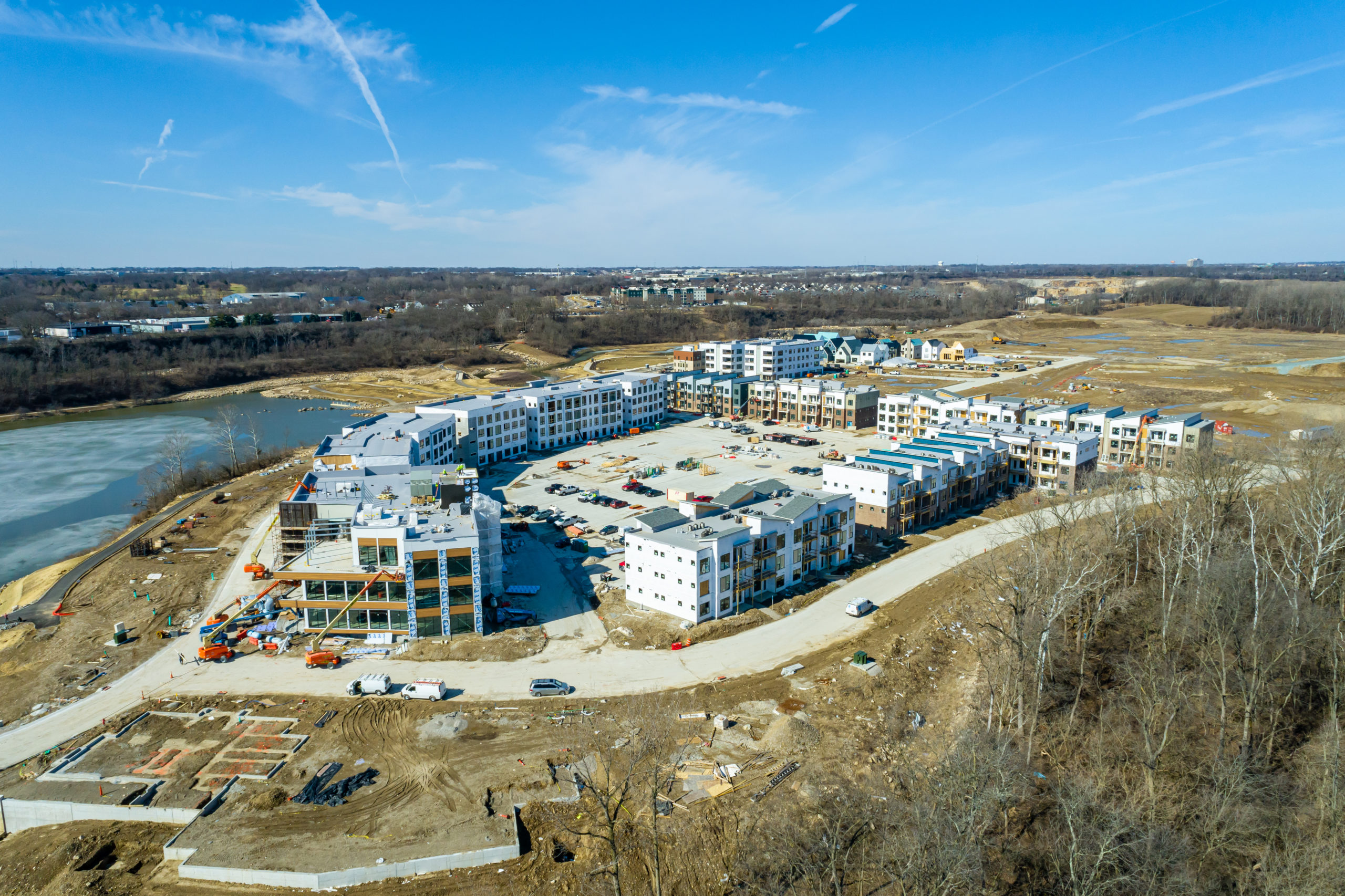 A large mixed use community being developed at Quarry Trails
