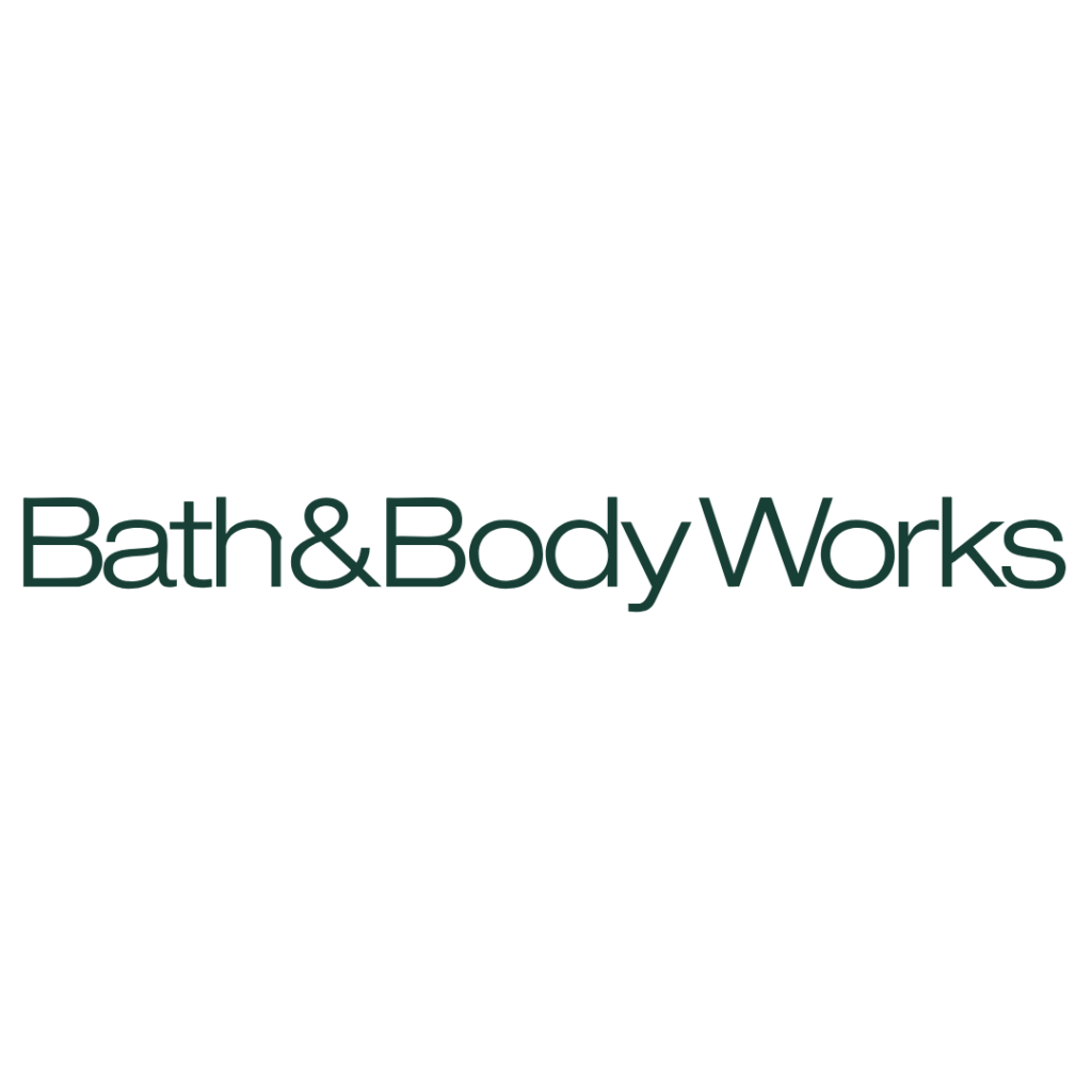 The Bath & Body Works logo in dark green, featuring the brand name in a clean, sans-serif font on a white background.