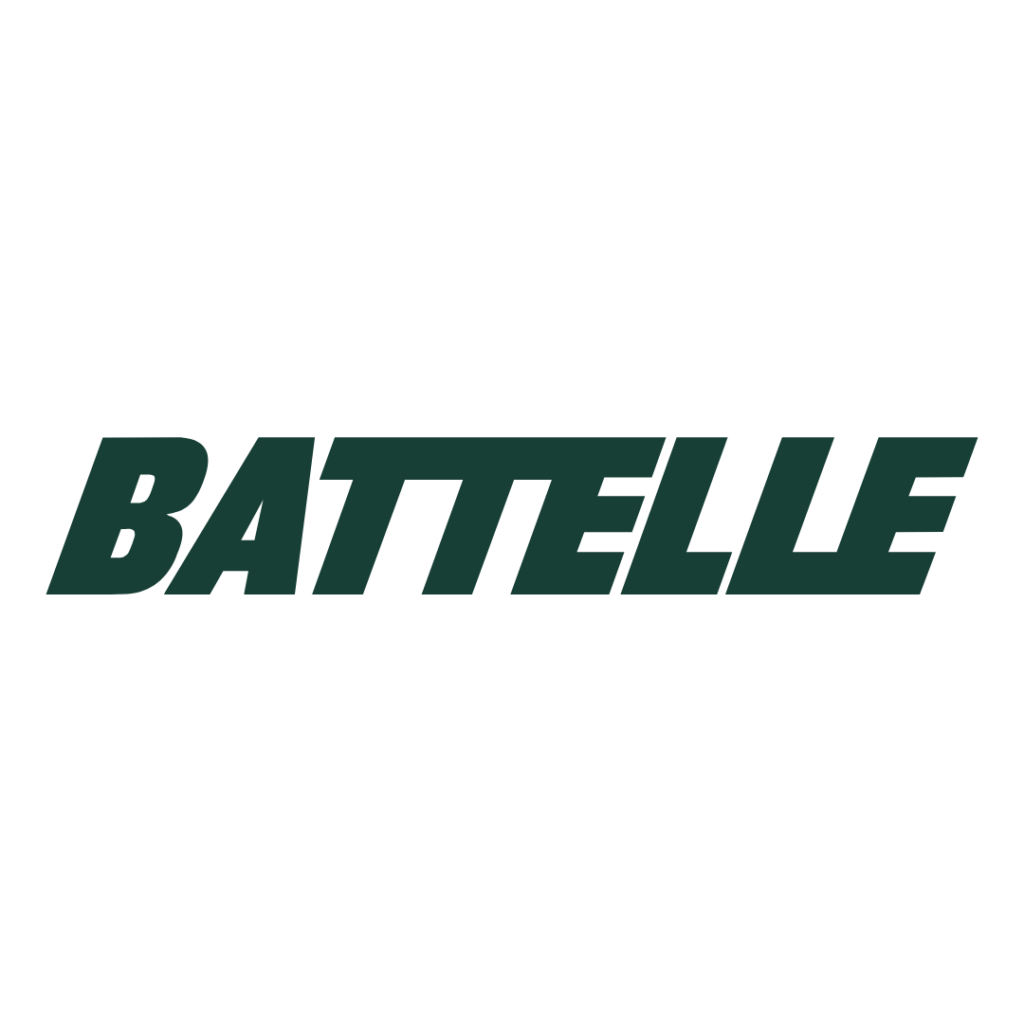 The image shows the word BATTELLE in bold, uppercase, dark green letters on a white background.