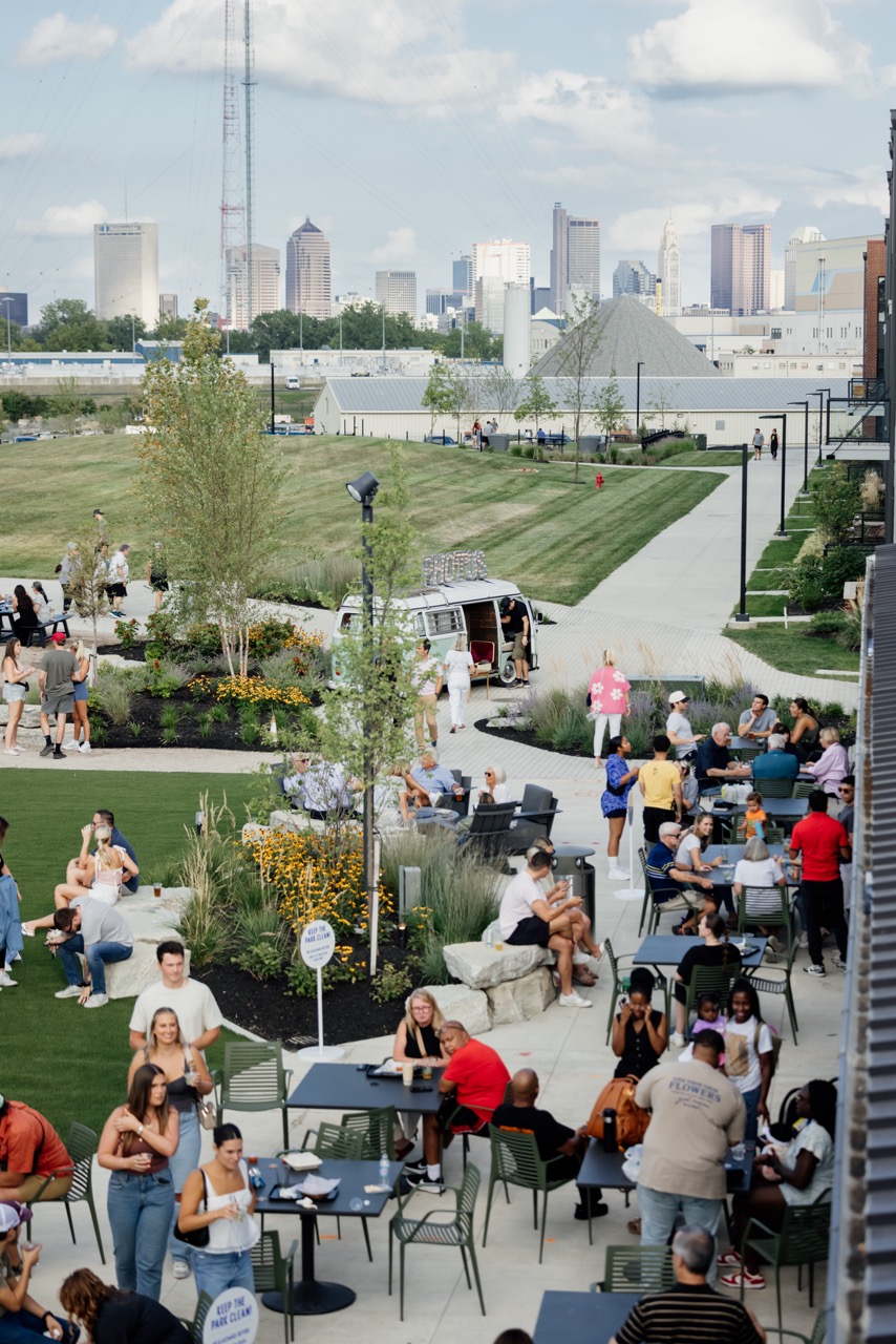 Community gathering at Franklinton Fridays in Columbus, Ohio