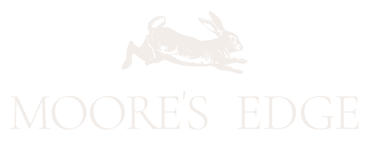 Thrive Companies, A silhouette of a leaping hare is above the text MOORES EDGE on a light background. Apartments in Columbus Ohio