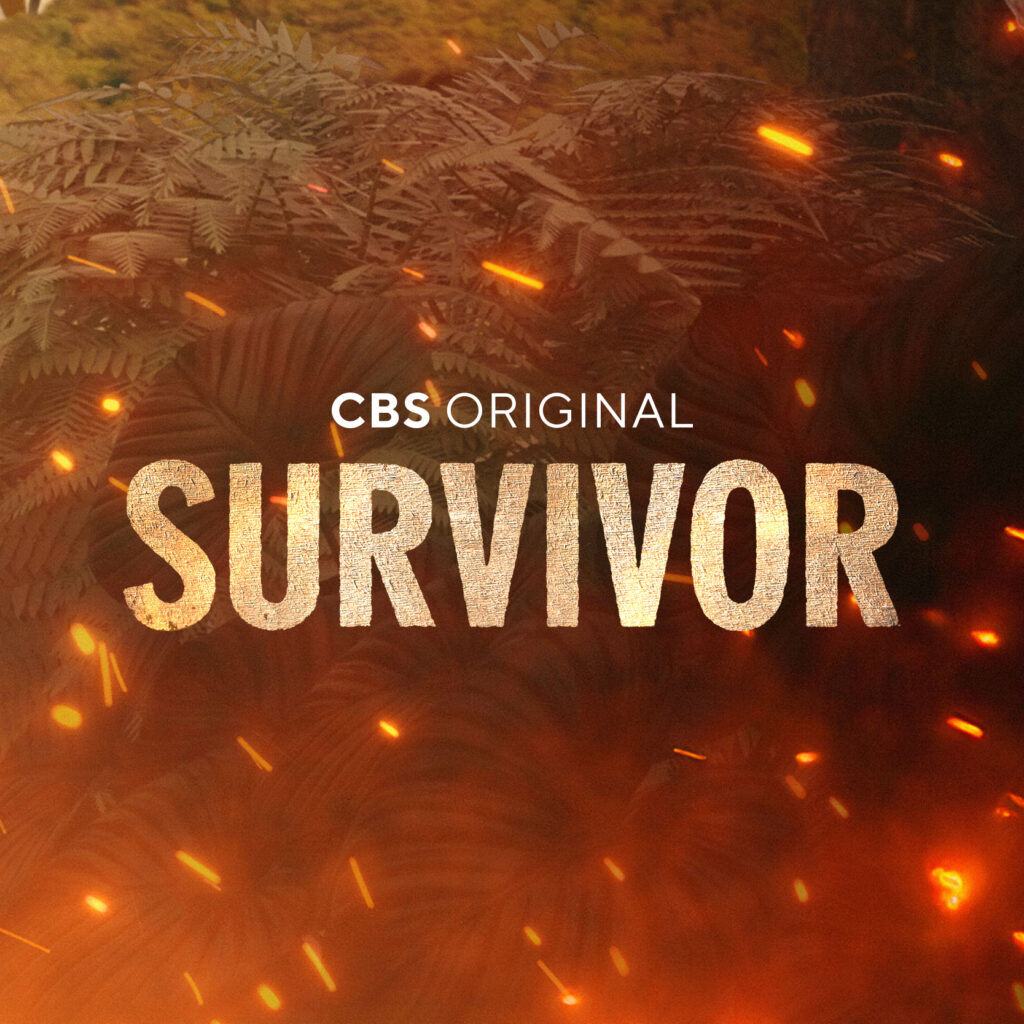 Thrive Companies, Title card for the CBS original series Survivor, featuring the show title over a background of ferns and floating embers. Apartments in Columbus Ohio