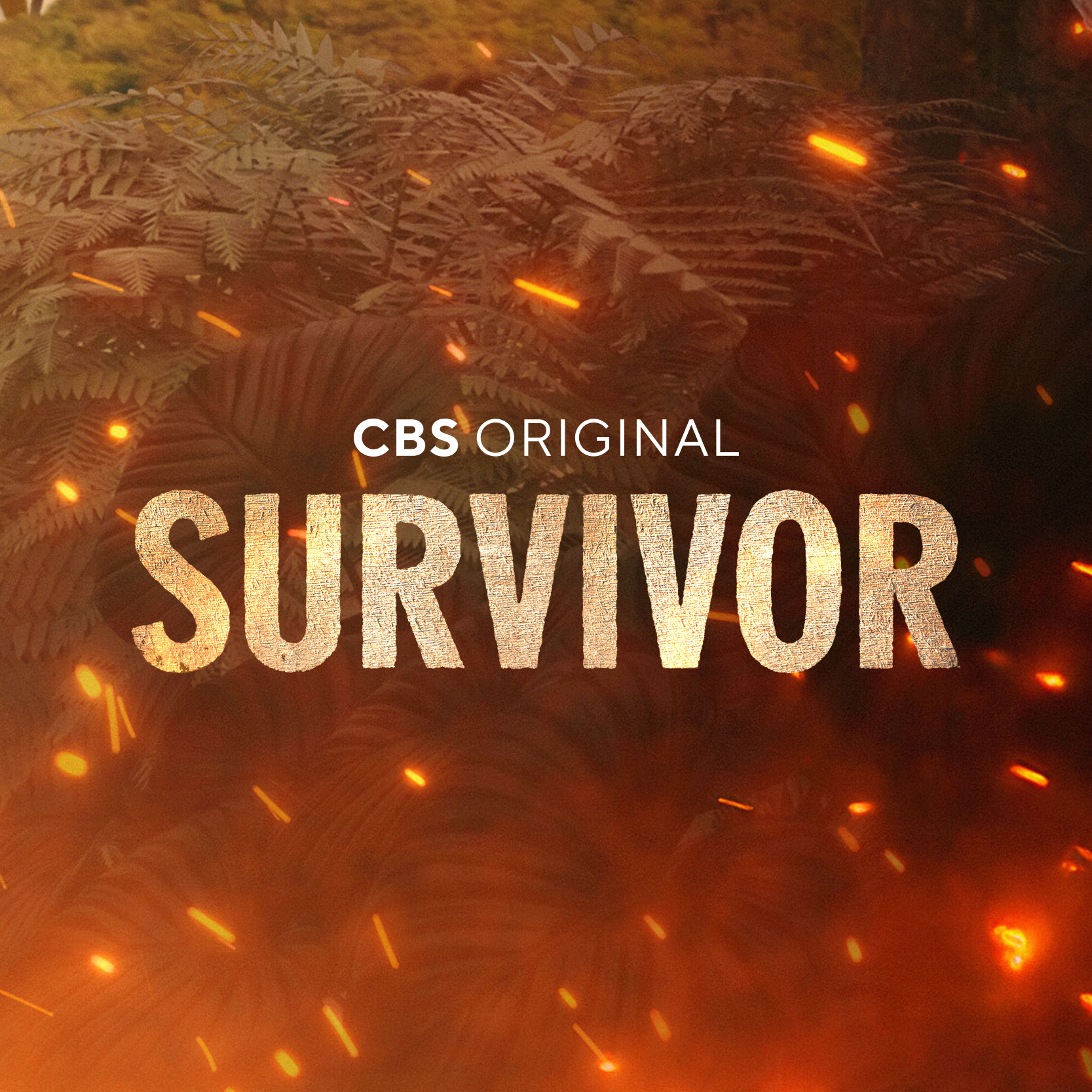Thrive Companies, Title card for the CBS original series Survivor, featuring the show title over a background of ferns and floating embers. Apartments in Columbus Ohio